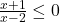 \frac{x+1}{x-2} \leq 0