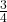 Rendered by QuickLaTeX.com \frac{3}{4}